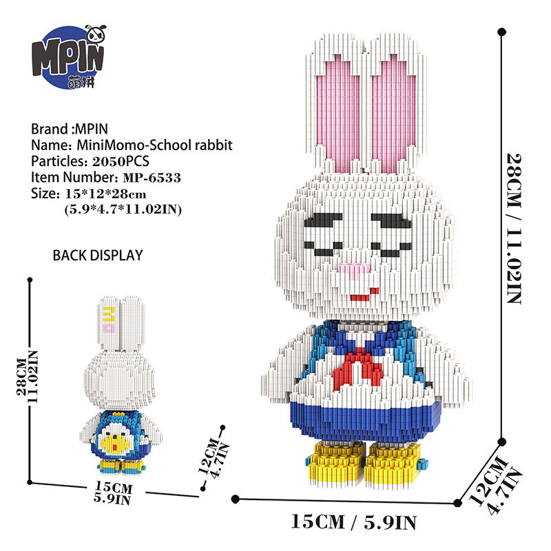 【28cm】 M6533  School Rabbit