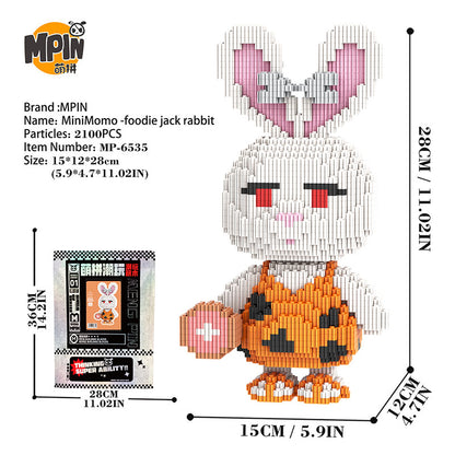 【28cm】M6535 MiniMomo -Foodie Jack Rabbit