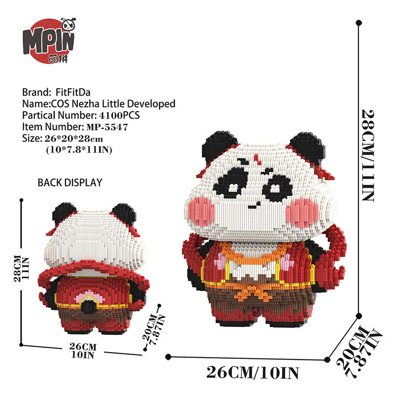 【28cm】M5547(FitFitDa) Panda cosplaying as Nezha