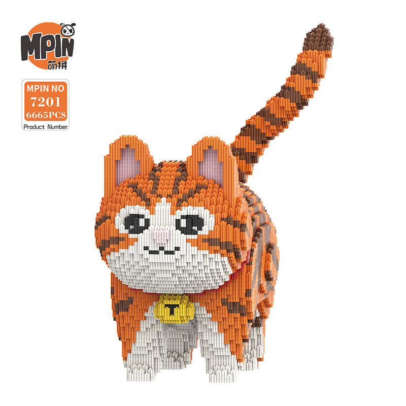 【37cm】M7201 Playful Orange Flower Cat