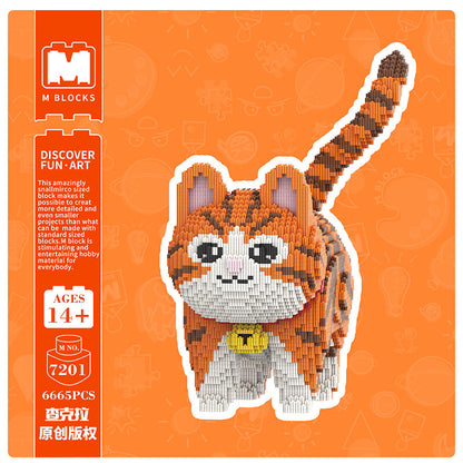 【37cm】M7201 Playful Orange Flower Cat