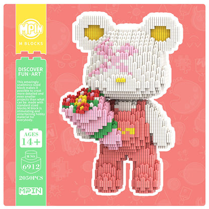 【25cm】M6912 Hugging Flower Bear（SY）