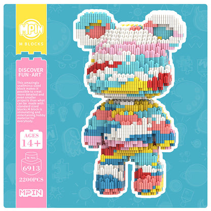 【25cm】M6913 Rainbow Cloud Bear（SY）