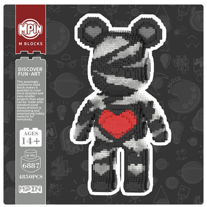 【43cm】M6887 Black Love Heart Bear（副本）