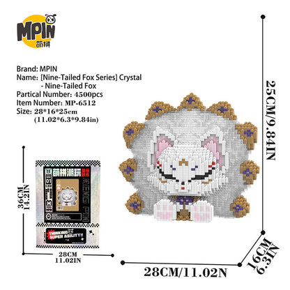 【25cm】M6512 Crystal Nine Tailed Fox
