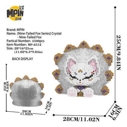 【25cm】M6512 Crystal Nine Tailed Fox