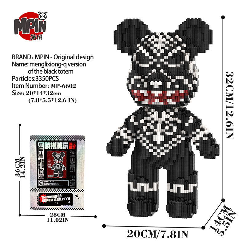 【32cm】M6602 Black Totem Medium Bear