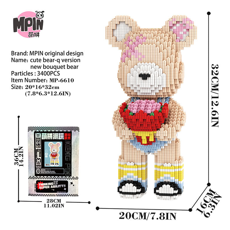 【32cm】M6610 Flower delivery man Medium Bear