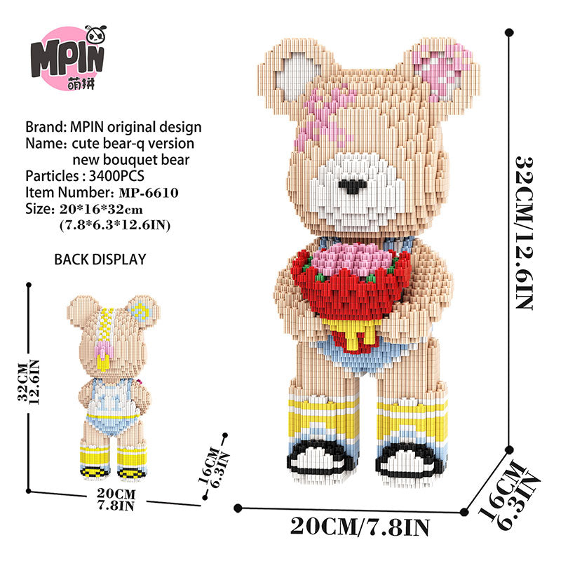 【32cm】M6610 Flower delivery man Medium Bear