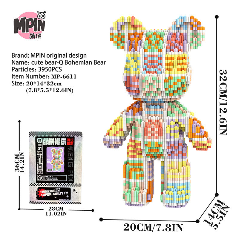 【32cm】M6611 Bohemian Medium Bear