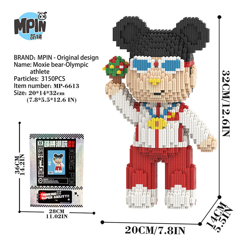 【32cm】M6613 Xiaojiang Lebao Medium Bear