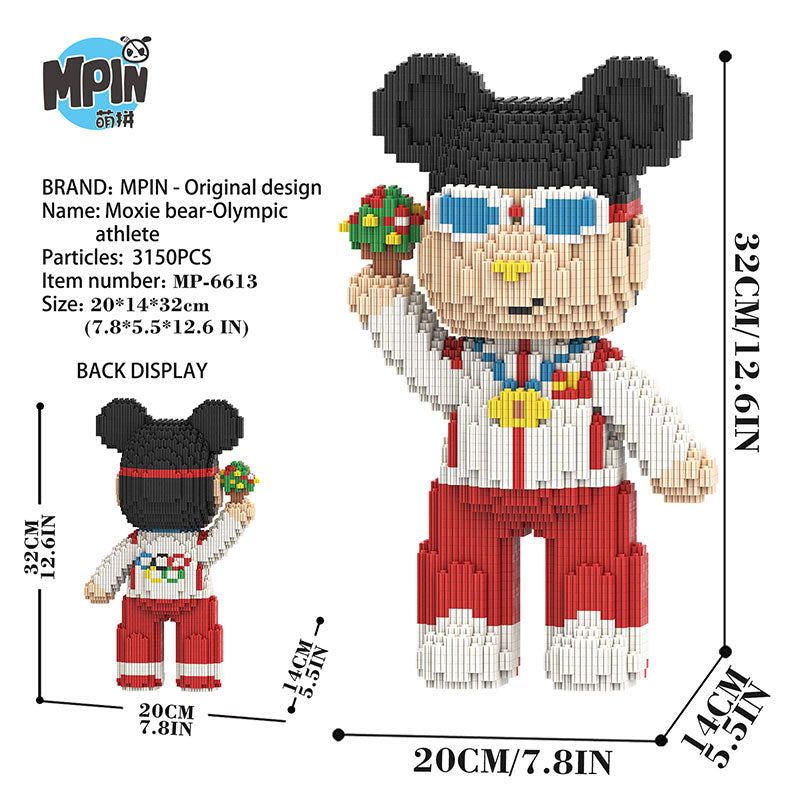 【32cm】M6613 Xiaojiang Lebao Medium Bear