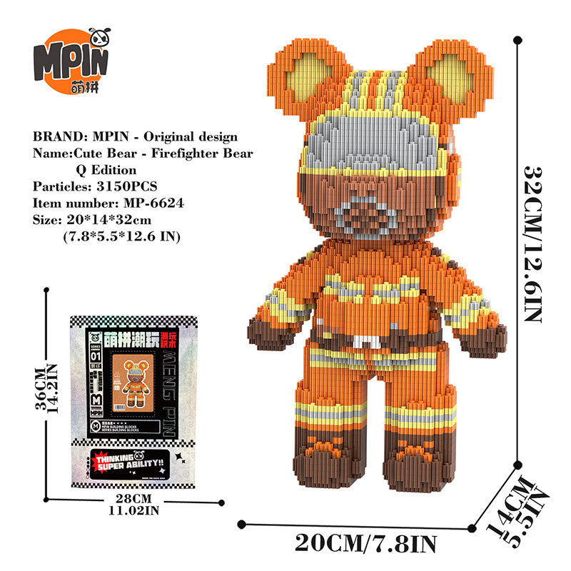 【32cm】M6624 Professional Guardian Firefighter Bear