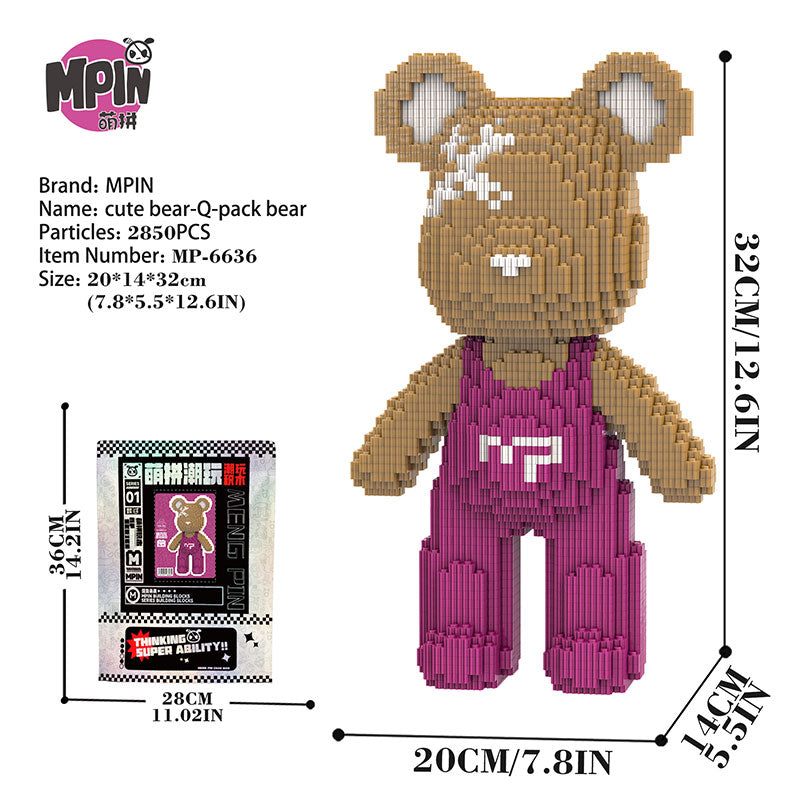 【32cm】M6636 Cute bear Q-pack bear