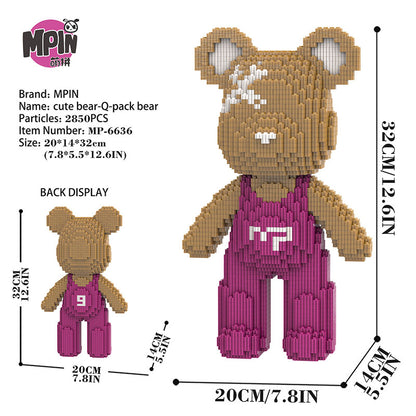 【32cm】M6636 Cute bear Q-pack bear