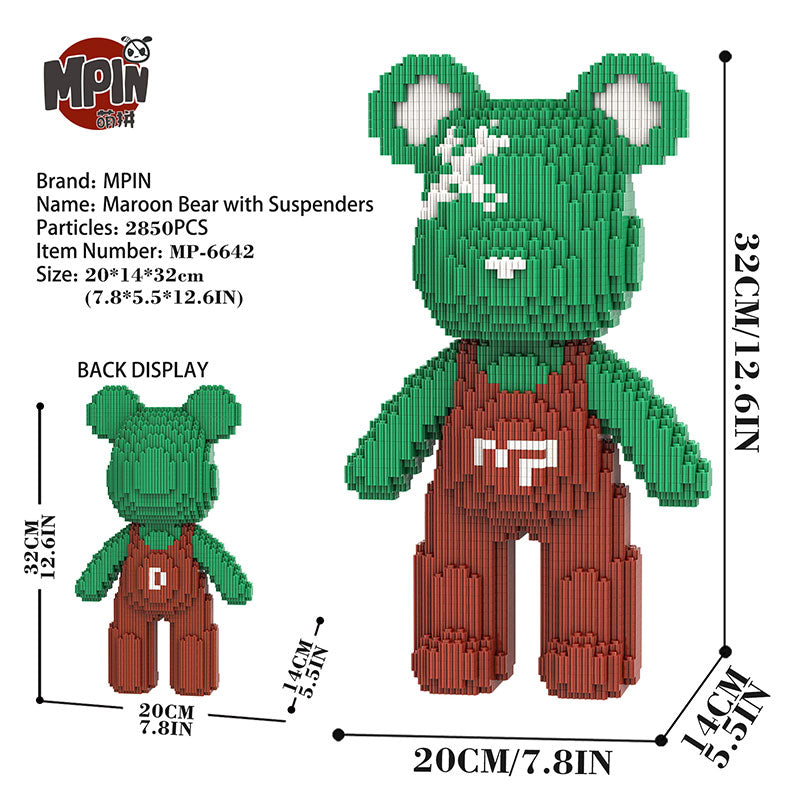 【32cm】M6642 Cute bear Q-pack bear