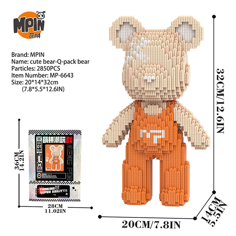 【32cm】M6643 Cute bear Q-pack bear