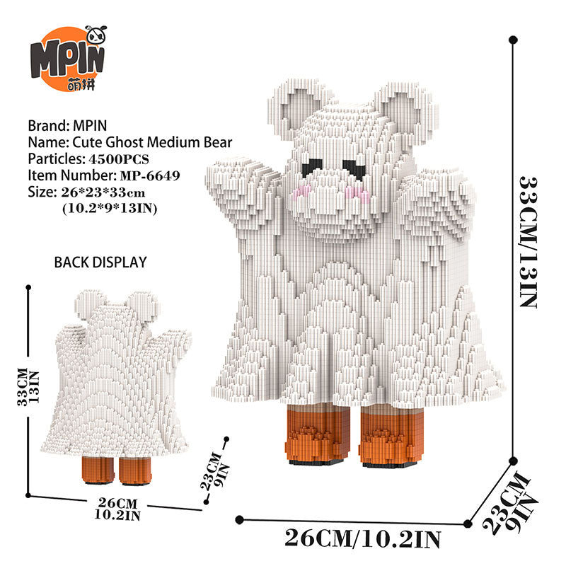 【33cm】M6648 Cute Ghost Medium Bear