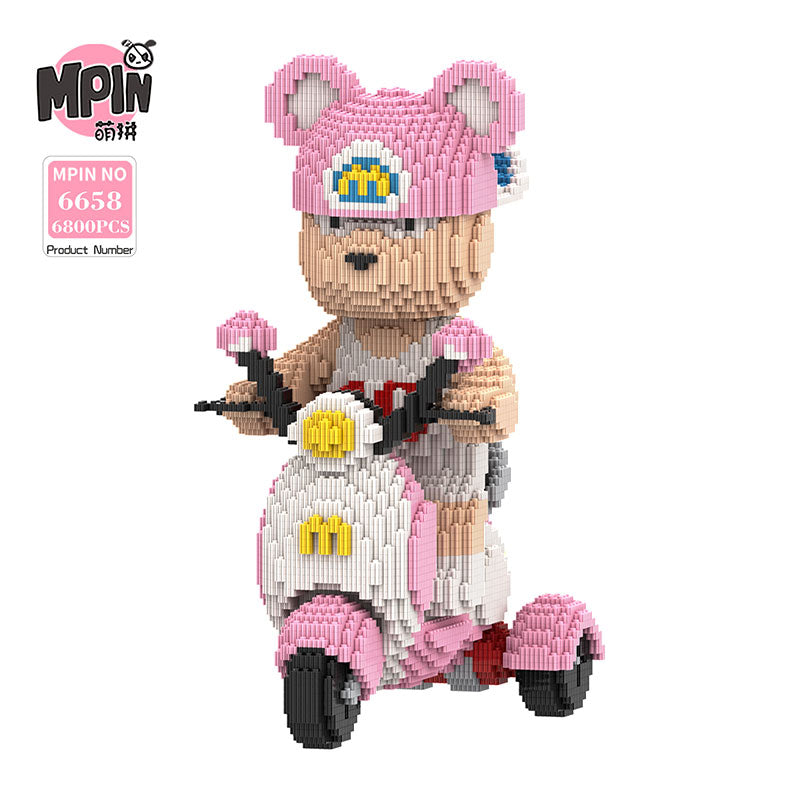 【40cm】M6658 Sports Three wheeled Medium Bear