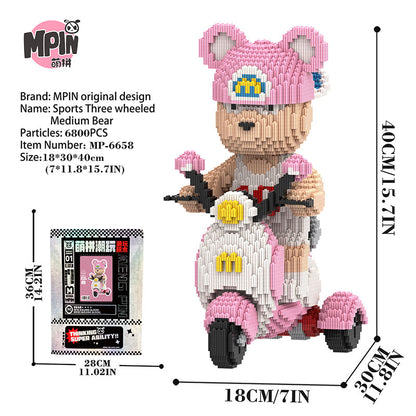 【40cm】M6658 Sports Three wheeled Medium Bear