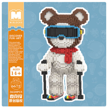 【32cm】M6672 Moxiebear-SkiBear