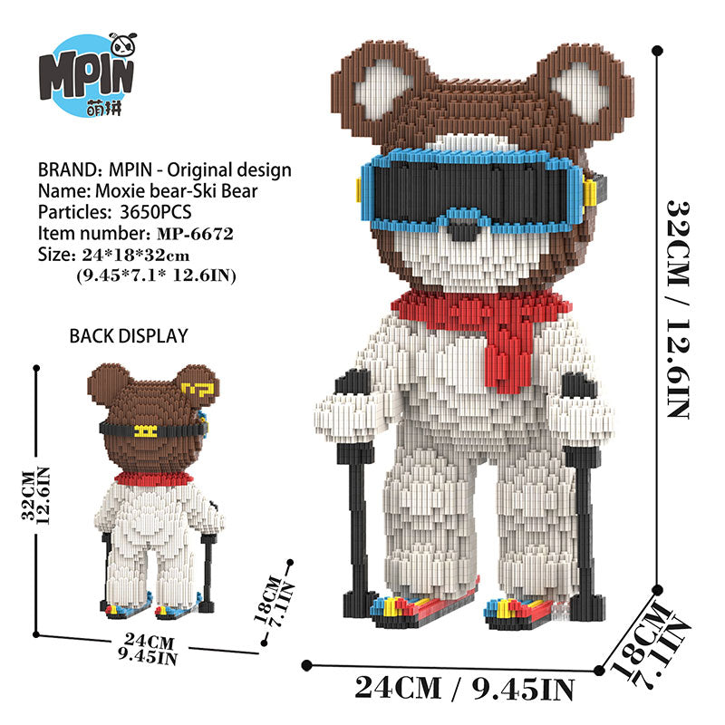 【32cm】M6672 Moxiebear-SkiBear