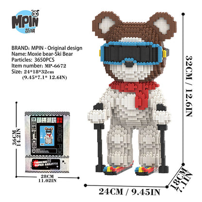 【32cm】M6672 Moxiebear-SkiBear