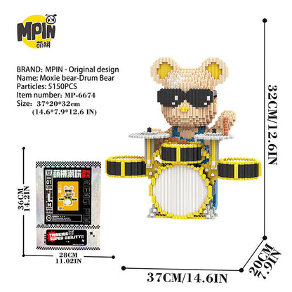 【32cm】 M6674 Moxie bear-Drum Bear
