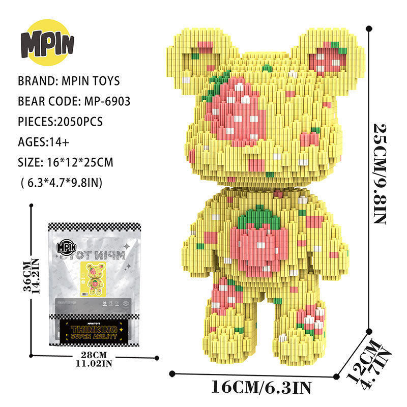 【25cm】M6903 Strawberry Little Bear（SY）