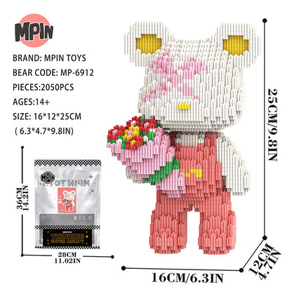 【25cm】M6912 Hugging Flower Bear（SY）