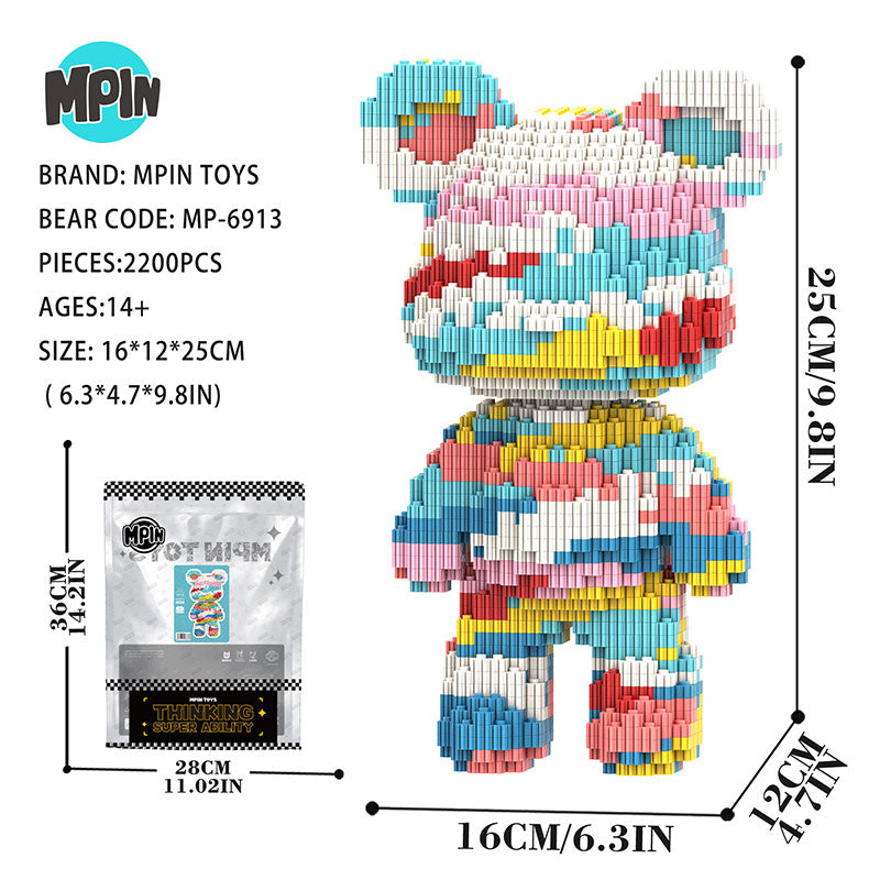 【25cm】M6913 Rainbow Cloud Bear（SY）