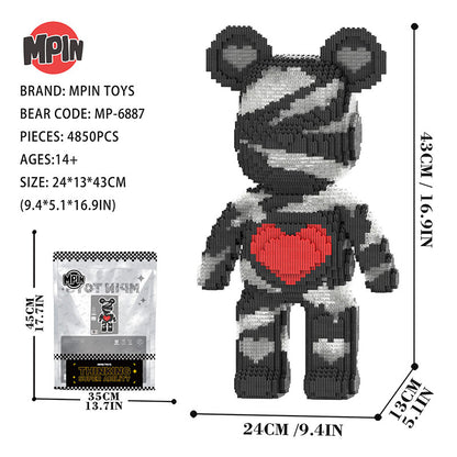 【43cm】M6887 Black Love Heart Bear（副本）
