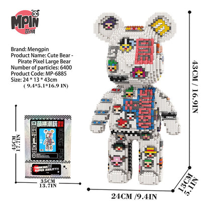 【43cm】M6885 Pirate Pixel Large Bear