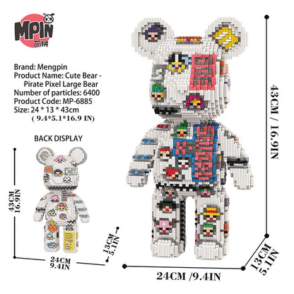 【43cm】M6885 Pirate Pixel Large Bear
