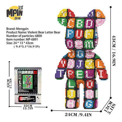 【43cm】M6891 Alphabet Password Large Bear