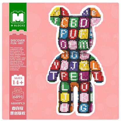 【43cm】M6891 Alphabet Password Large Bear