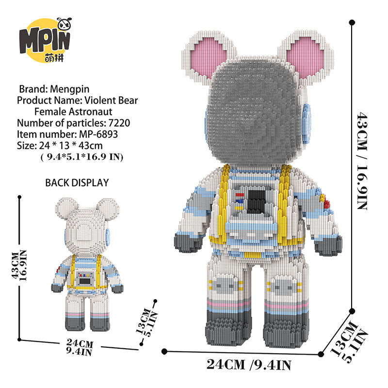 【43cm】M6893 Jade Rabbit Moon Landing Big Bear