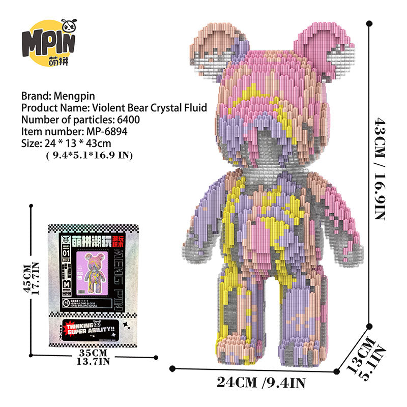 【43cm】M6894 Crystal Fluid Large Bear