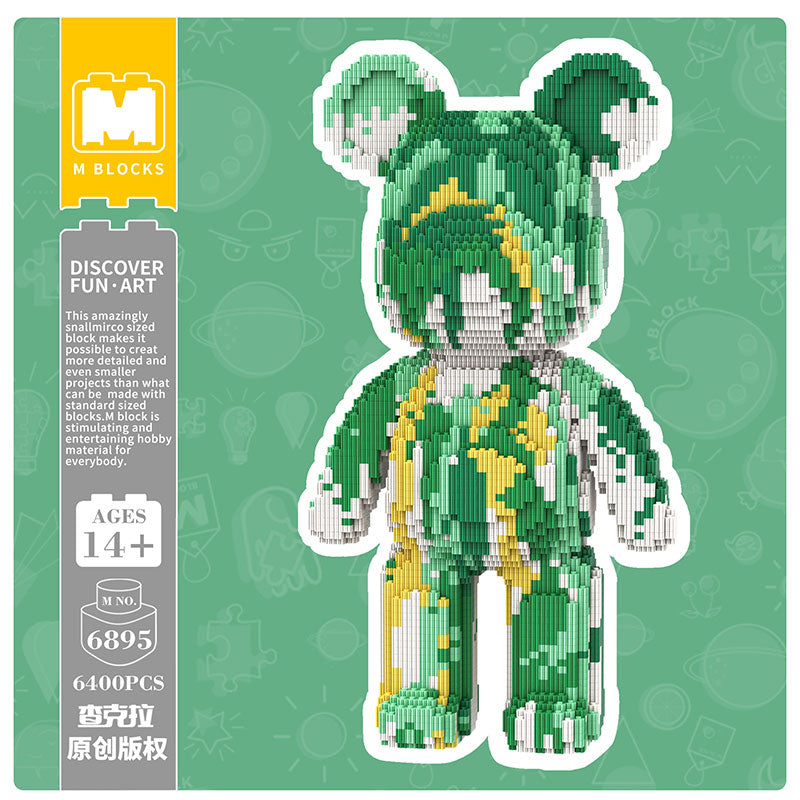 【43cm】M6895 Green Cream Large Bear