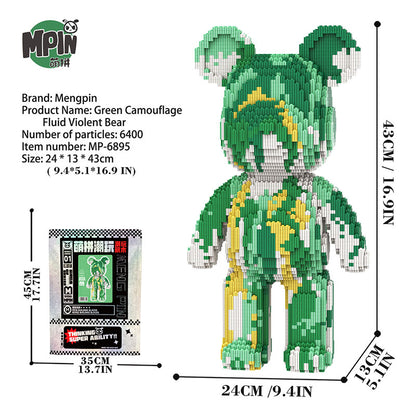 【43cm】M6895 Green Cream Large Bear