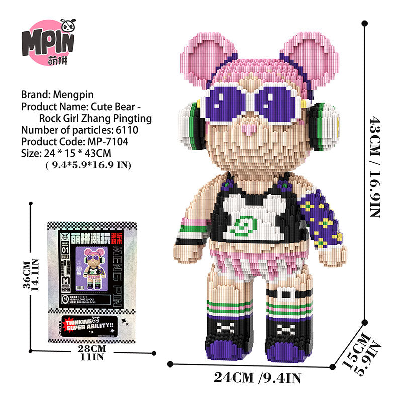 43cm】M7104 Rock Girl Big Bear – MPinStore