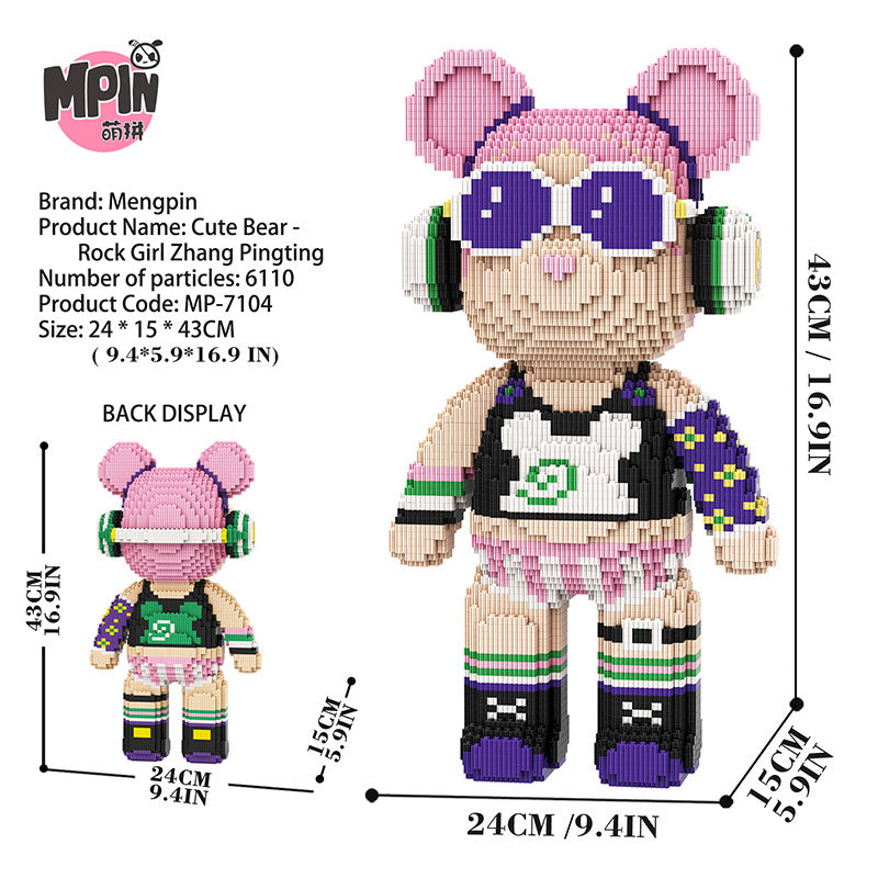 43cm】M7104 Rock Girl Big Bear – MPinStore