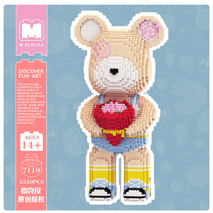 【43cm】M7110 Handheld Flower Male Big Bear