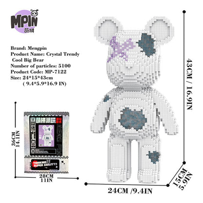 【43cm】M7122 Crystal Trendy Cool Big Bear
