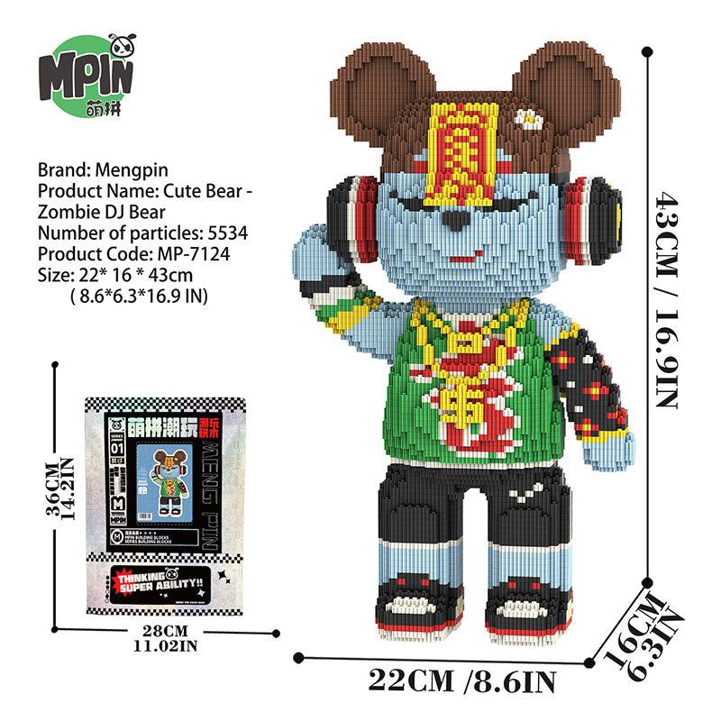 【43cm】M7124 :Zombie DJ Bear