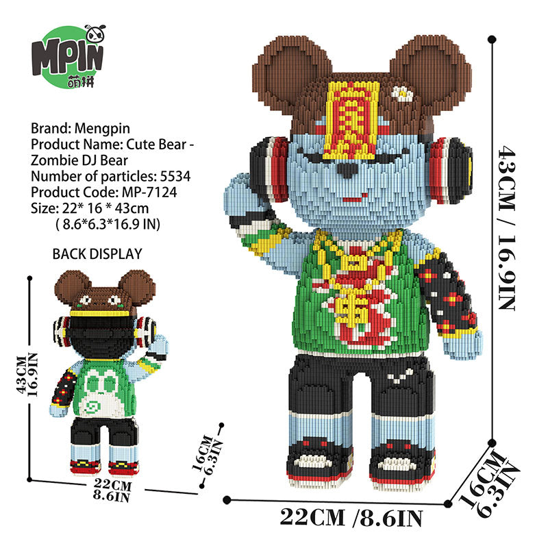 【43cm】M7124 :Zombie DJ Bear