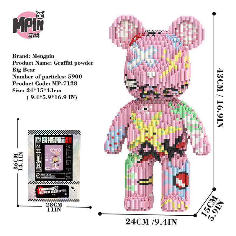 【43cm】M7128 Graffiti powder Big Bear