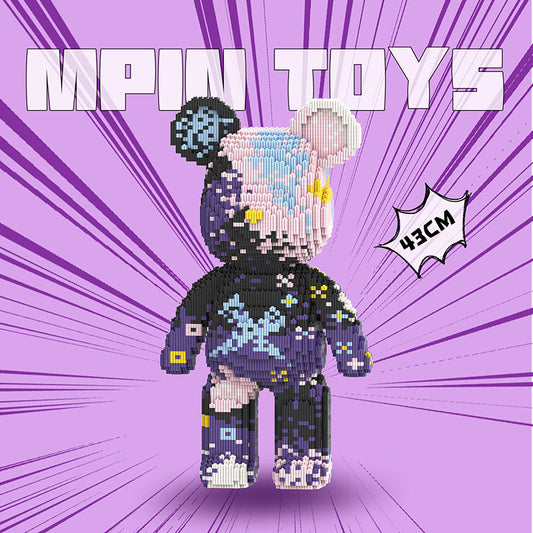 【43cm】M7129  Graffiti Graffiti Purple Big Bear