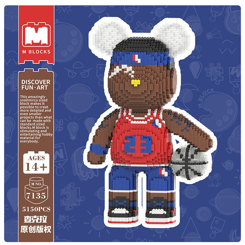 【43cm】M7135 CuteBear-Basketballstar