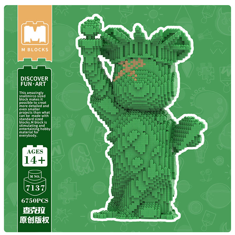【46cm】M7137 Cute Bear-Statue of Liberty